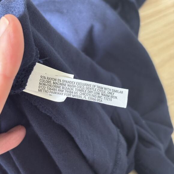 Soma Wrap Maxi Dress Medium Navy Soft Jersey Pockets Flowy Hi Lo Resort Cruise** - Picture 13 of 14